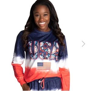 Simply Southern USA Soft Coastal Beach Crew Long Sleeve Sweatshirt